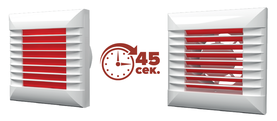 Вентилятор ERA EURO 4A d100мм с автоматическими жалюзи